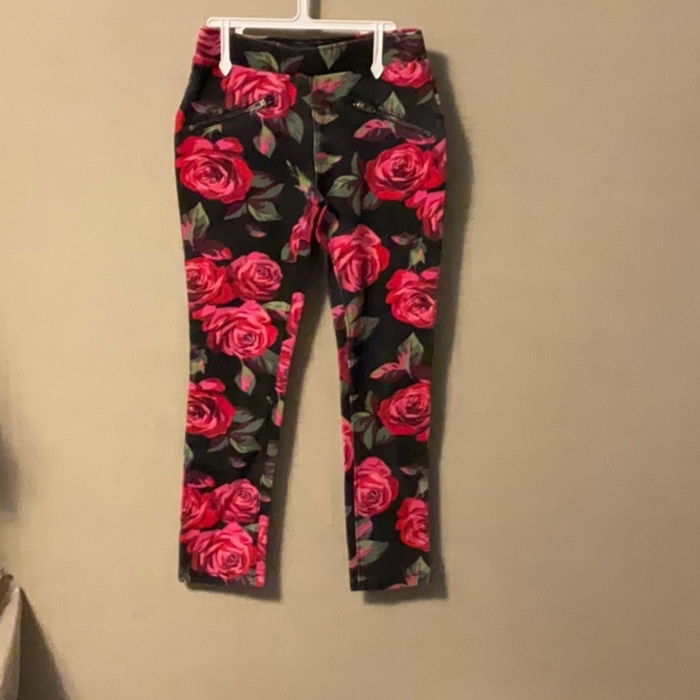 Place Kids Leggings with Pink Floral Design